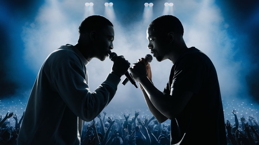 artists creating music together